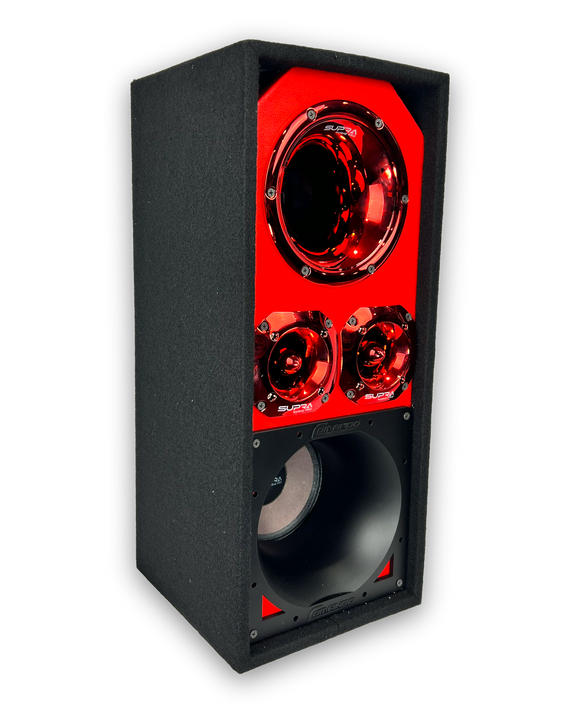 Loaded C OMANDO Audio LA Speaker Box (1 LA 6.5'') (2T)(1D)(RED)