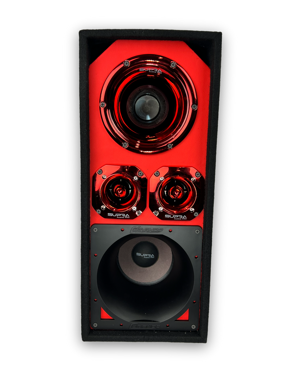 Loaded C OMANDO Audio LA Speaker Box (1 LA 6.5'') (2T)(1D)(RED)
