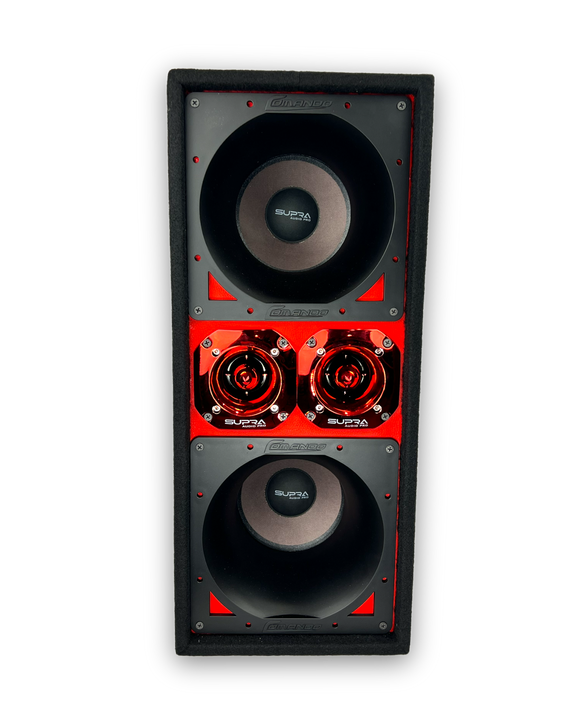 Loaded  COMANDO Audio LA Speaker Box (2 LA 6.5'') (2T)(RED)