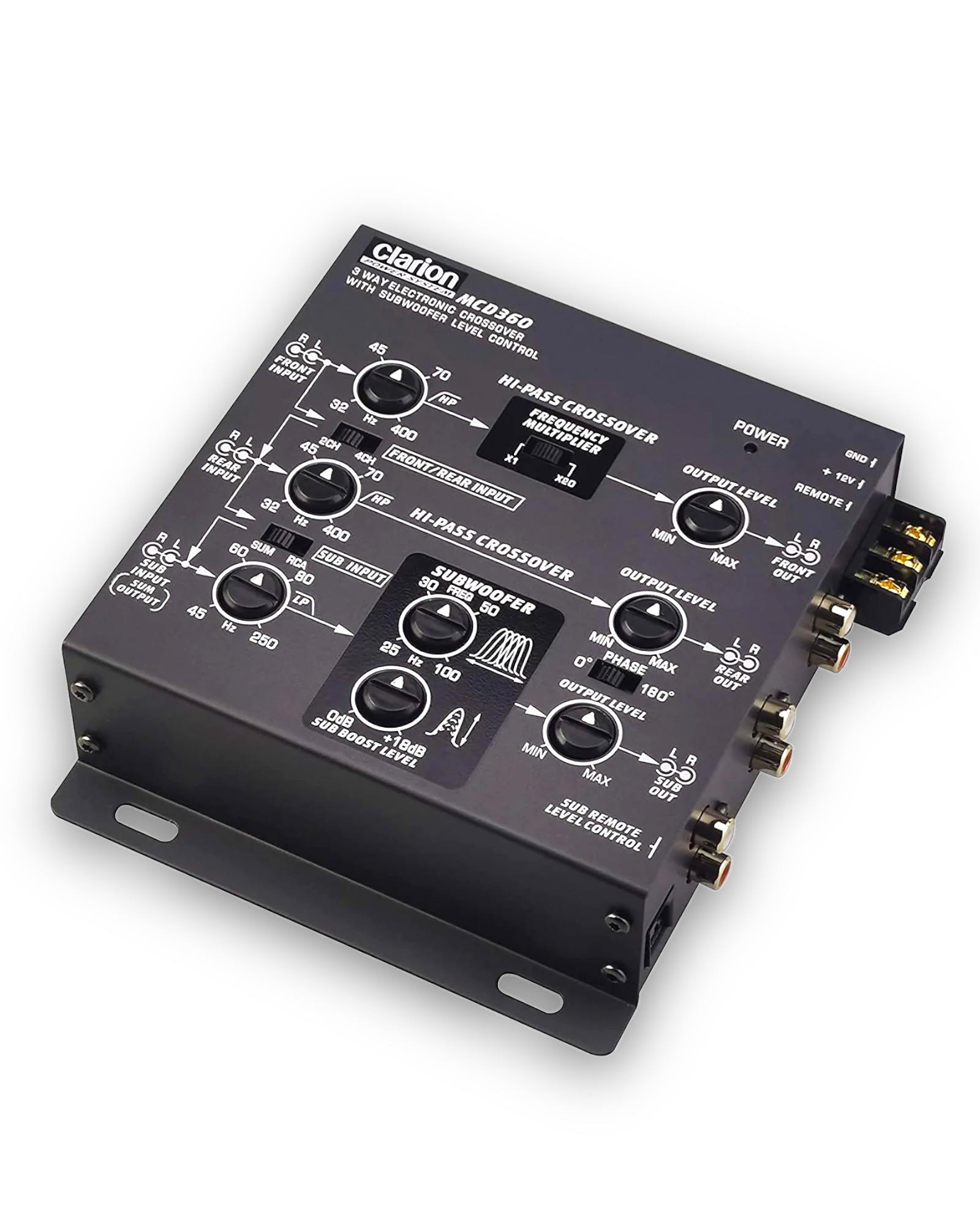 Car Audio 2/3-Way 6-Channel Electronic Crossover W/5-Volt RCA Outputs and store Sub Eq